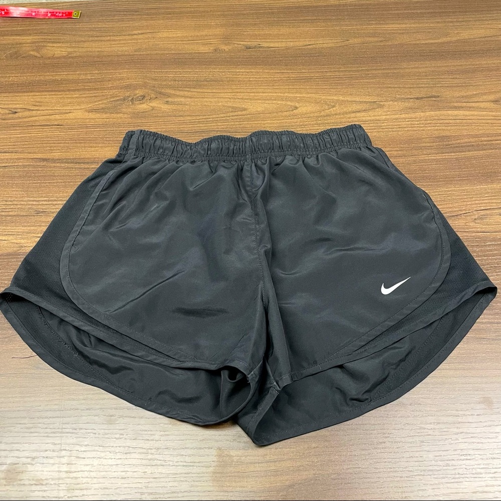 Nike Black Women's Athletic Shorts with White Swoosh
